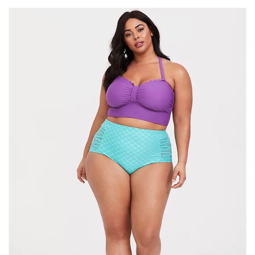 Torrid NWT Teal Ariel Swim Bottoms